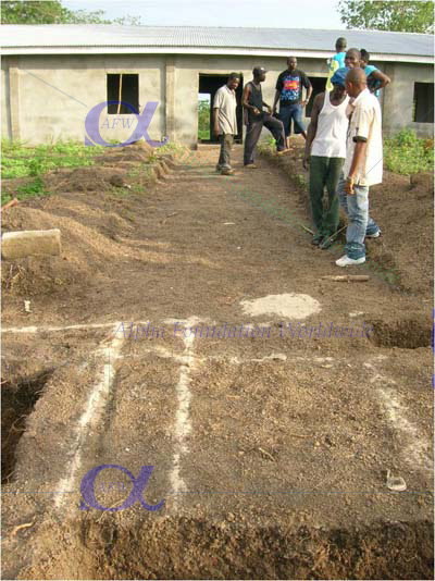 Latrine and septic layout