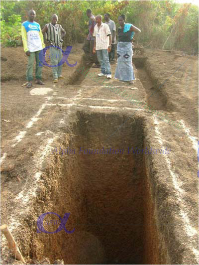 Latrine and septic layout