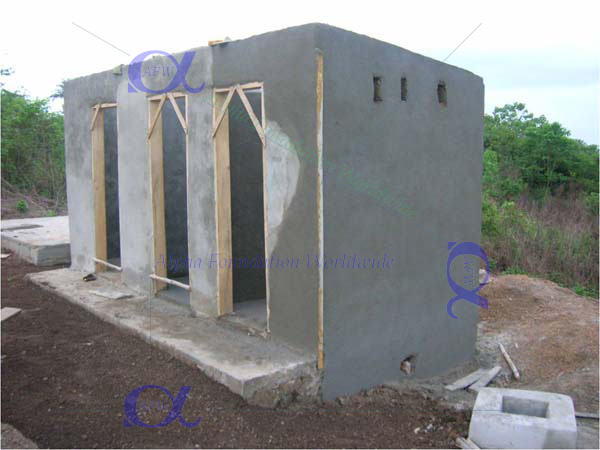 Washyard and latrine construction