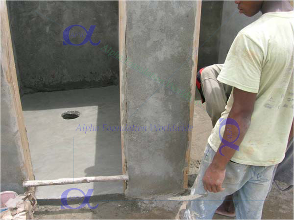 Washyard and latrine construction