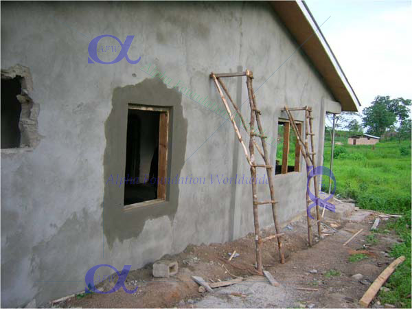 Exterior wall plastering