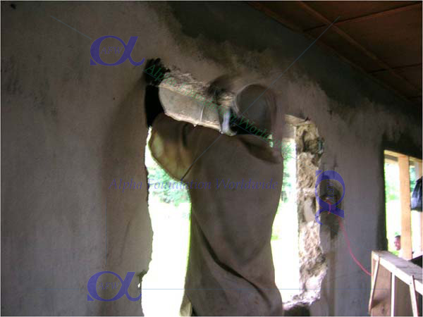 Interior wall plastering