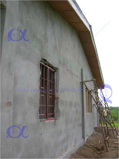 Exterior wall plastering
