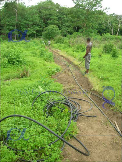 Water pipe runs