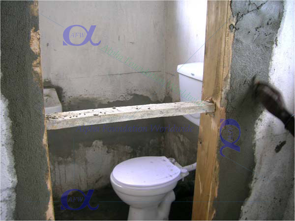 Bathroom door installation