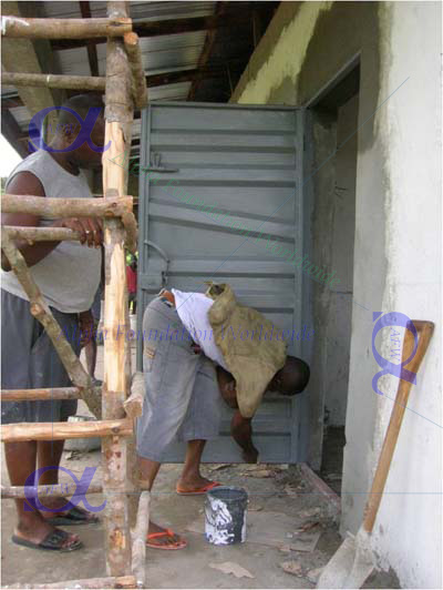 Steel door installation